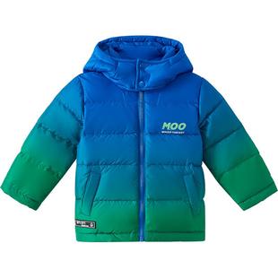 美特斯邦威童装moomoo男童渐变羽绒服冬新款潮流字母印花时尚百搭