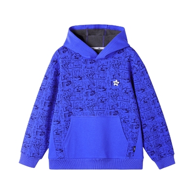 男童连帽卫衣加肥加大休闲上衣