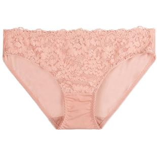 歌力诺蕾丝白色内裤女性感法式低腰纯棉裆抗菌薄款内衣三角短裤头