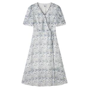 【新中式】FINITY菲妮迪连衣裙2024夏季新品设计感淡雅印花裙子女