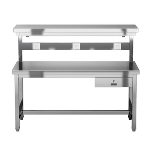 304不锈钢工作台实验室重型台面操作台车间平板检验桌架子可定制