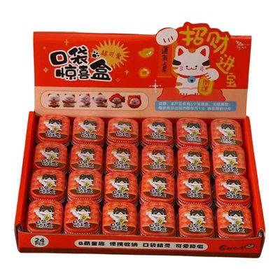 青壹坊口袋豚招财猫发财系列盲盒惊喜盒卡通小萌物桌面装饰摆件