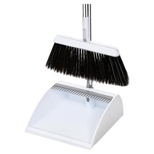 折叠站立式扫把簸箕套装家用铲头发加长扫地软毛垃圾笤帚梳齿扫