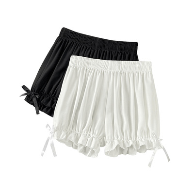 俞兆林白色冰丝灯笼裤舒适不卷边