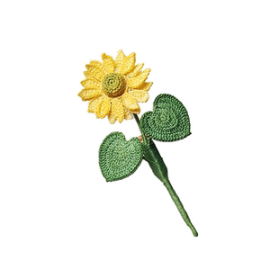 sugar手作 | 钩针定做编织钩织蕾丝线微钩 |向日葵|发夹胸针礼物