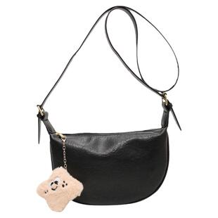 今年流行包包女士2025新款时尚纯色质感单肩包复古通勤斜挎饺子包