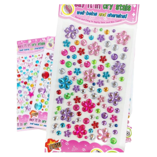 钻石星星贴纸脸部儿童宝石水晶奖励红色爱心女孩孕妇肚子立体珍珠彩色装饰拍照美甲演唱会舞台妆音乐节电音节