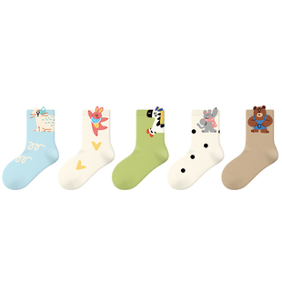 派米儿童袜子女童男童春秋2026新款女袜宝宝女孩a类可爱中筒袜棉