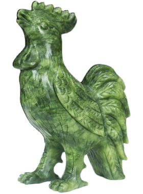 玉石元宝鸡十二生肖风水工艺品