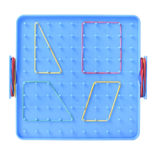 钉子板学具一年级小学数学丁字板教具双面钉板几何图形创意二年级上册学生教学用儿童钉子版勾钉板丁子板皮筋