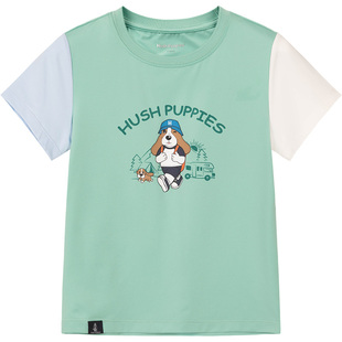 暇步士童装男童速干短袖夏新款小童休闲圆领衫儿童户外透气T恤