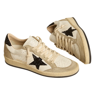 Golden Goose女鞋Ball Star增高黑色亮片星星鞋GGDB