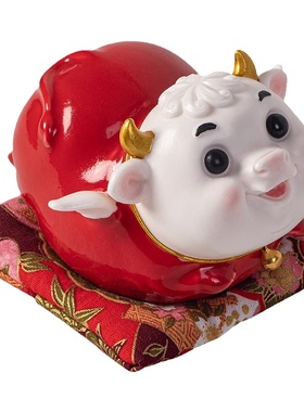 木客陶瓷生肖动物牛摆件