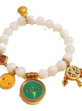 热贡手绘绿度母扎基拉姆唐卡手链