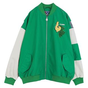 LALABOBO早秋新品百搭笑脸拼接撞色单夹克大码外套女|LBCC-WSJW17