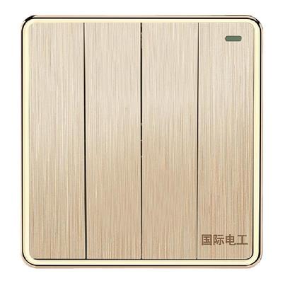 86型墙壁电源开关插座大板4开四