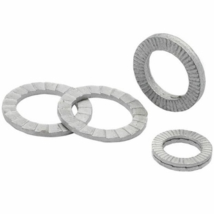 双叠自锁防松垫圈松不脱防震垫圈304咬合式楔形带齿防滑锁紧垫片