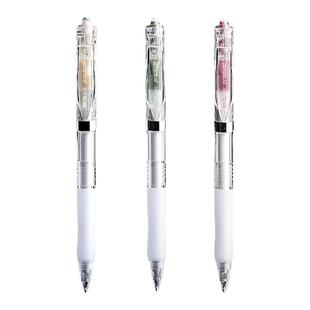 晨光st笔头按动中性笔黑色刷题笔高颜值ins风黑笔速干顺滑透明K3558考试专用签字笔芯水笔碳素笔圆珠笔按压式