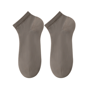 男士薄袜子男款夏天薄款短袜纯棉抗菌防臭吸汗网眼袜船袜夏季中筒
