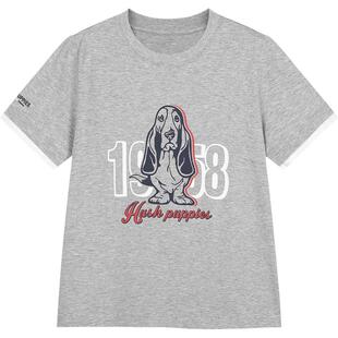 暇步士童装儿童圆领T恤衫26夏新款男童舒适百搭上衣女童简约短袖