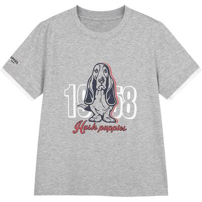 暇步士儿童舒适百搭圆领短袖T恤