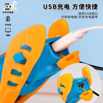 自行车夜骑灯儿童平衡车山地单车充电强光前灯超响铃铛骑行喇叭灯