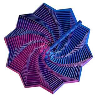 3D打印多边形萝卜塔魔幻错觉儿童益智玩具手柄螺旋转解压立体摆件