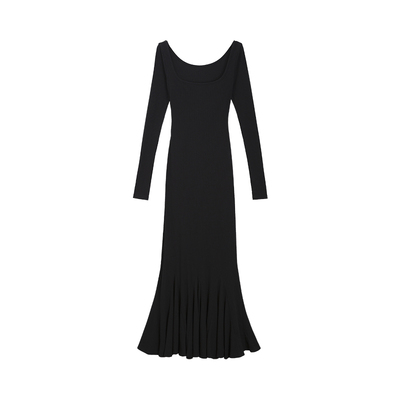 Norain不下雨步步生莲长袖连衣裙