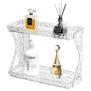 卫生间置物架洗漱洗手台护肤化妆品亚克力浴室台面壁挂收纳架子
