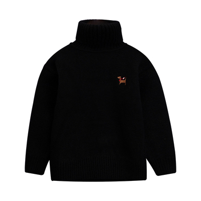 毛衣男童高领毛衣一体绒打底衫