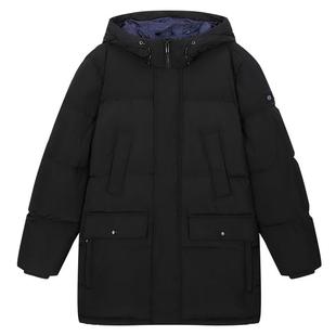 Champion冠军羽绒服女冬季情侣保暖拉链连帽加厚中长款休闲外套男