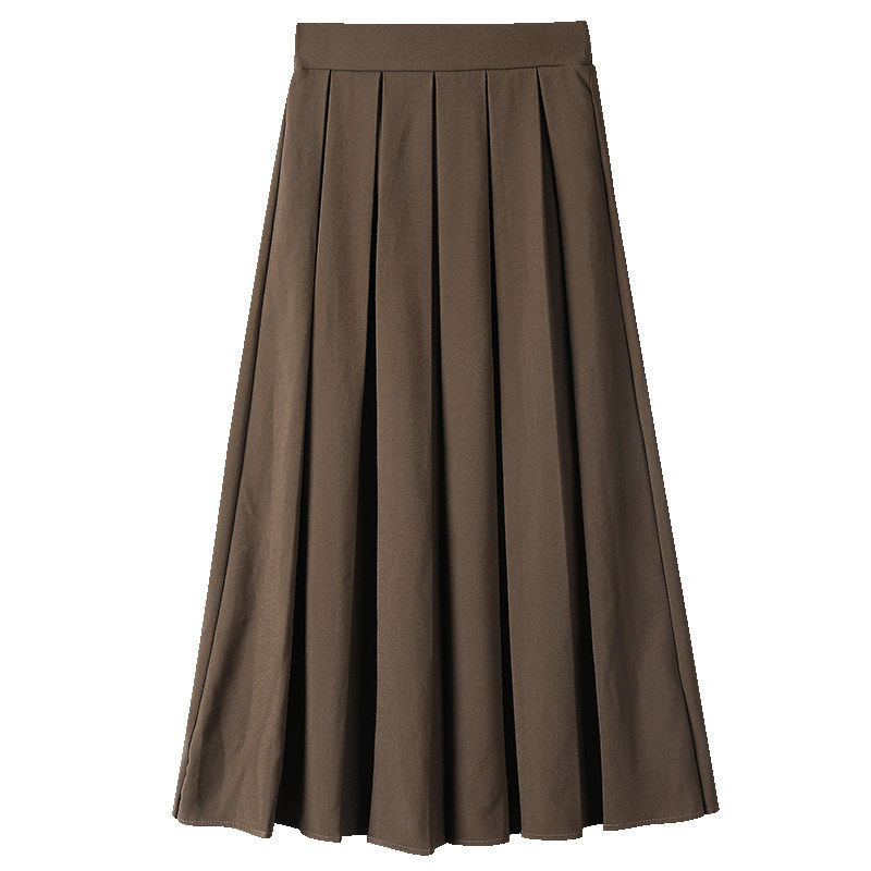通勤高腰显瘦百褶西装半身裙