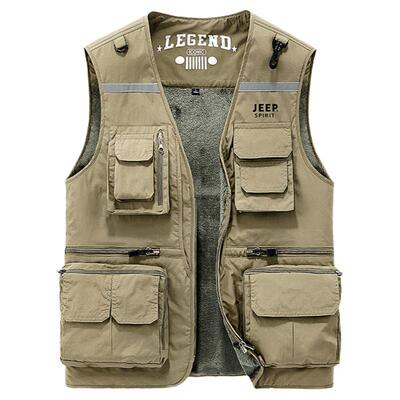 吉普JEEP户外多口袋男士工装马甲