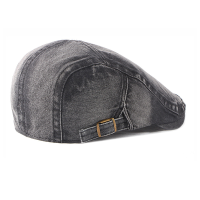 水洗牛仔鸭舌帽子英伦复古前进帽