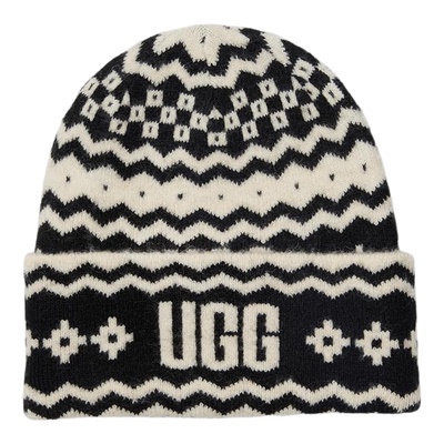 UGG女士围巾围脖帽子针织帽冬季新宠印花滑雪帽保暖户外防寒加厚