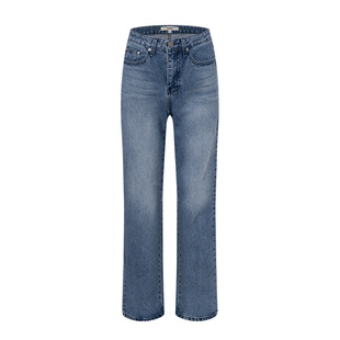 RAIVE2026春季新款女背后铆钉设计感显腿直韩系长裤直筒牛仔裤