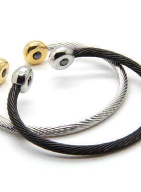 手镯开口可调节钛钢磨砂蝴蝶饰品