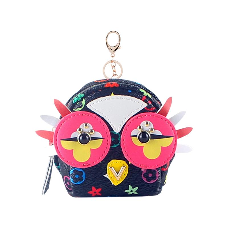 猫头鹰拉链化妆包女包小巧耳机包老花零钱包钥匙扣Owl mini bag