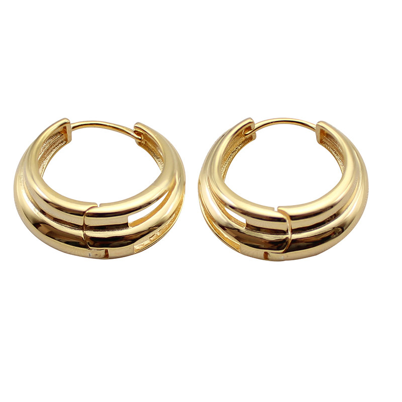 加厚重工!法式简约chic通体纯银光面弧形耳扣耳环通勤气质轻奢ins