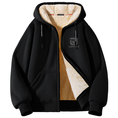 真维斯加绒卫衣男加厚冬季外套男