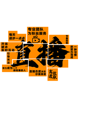 传媒公司形象氛围布置直播间背景办室电商企业文化墙面装饰贴标语