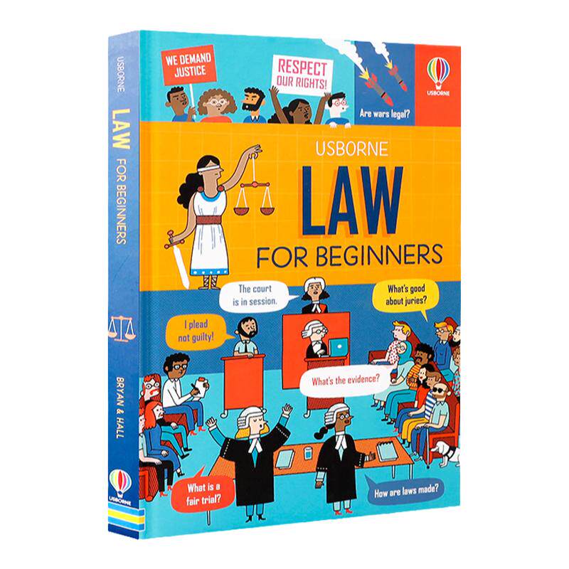 预售英文原版Usborne Law for Beginners初学者的法律少儿法律知识科普10-14岁中小学生英语课外阅读读物尤斯伯恩职业发展启蒙绘本