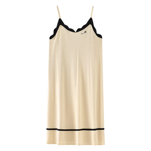 家乐芬吊带背心睡裙女士睡衣夏季夏天夏款薄款纯棉无袖性感加大码