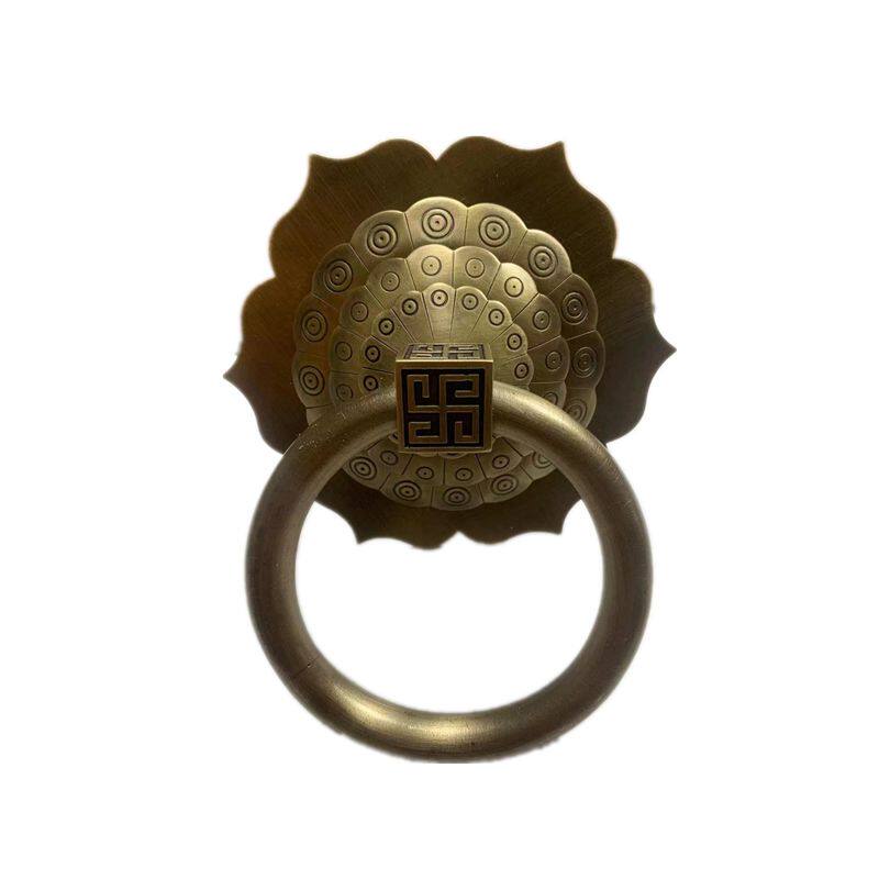 仿古纯铜大门拉手加厚材质