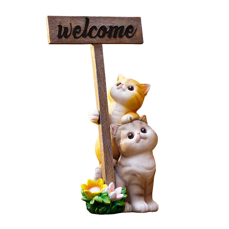 可爱仿真猫咪户外装饰花盆