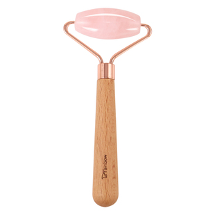 Brainbow脸部滚轮按摩棒提拉紧致天然粉晶玉石刮痧板面部身体通用