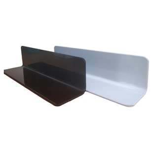 2.8MM厚PVC透明白色黑色L型折弯货架前档板分隔板桌面挡板超市用