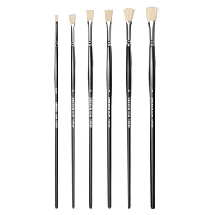 马利扇形笔油画水粉笔丙烯颜料笔画刷美术生色彩专用画笔猪鬃鱼尾排笔刷子黑骑士专业画笔单支学生绘画旗舰店