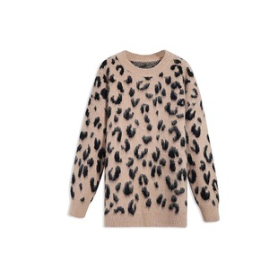 春季新款高级感复古豹纹百搭女款毛衣MKKQ37776【澳门小源同款】