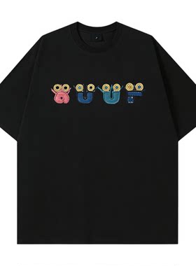 潮流刺绣短袖T恤男式字母印花